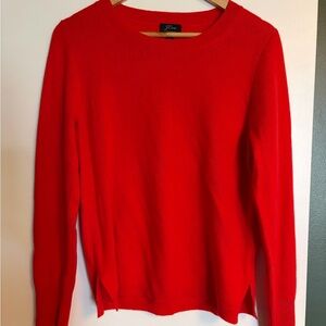 J. Crew 100% Cashmere Women's Red Crewneck Sweater
